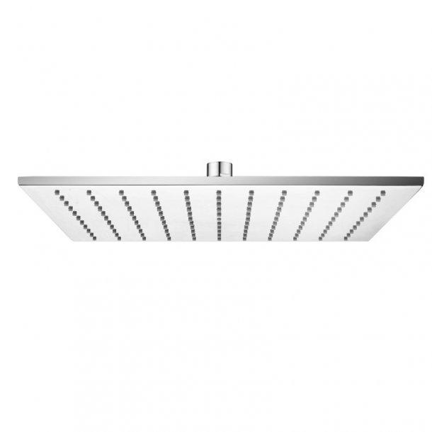 Square Chrome Brass Rainfall Shower Head 300mm