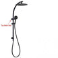 8 inch 200mm Right Angle Round Matte Black Twin Shower Station Top Inlet with 3 Functions Handheld