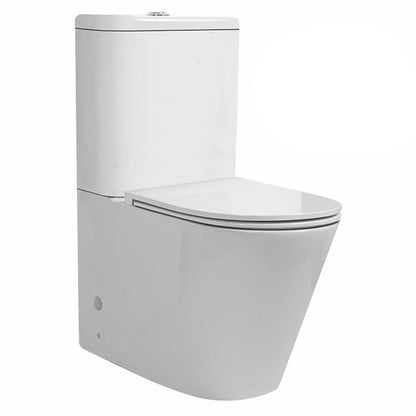 635*350*870mm Bathroom Rimless Back To Wall White Ceramic Toilet Suite