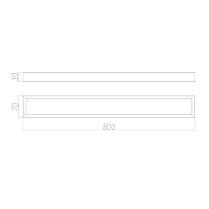 Cavallo Brushed Yellow Gold Square Single Towel Rail 800mm