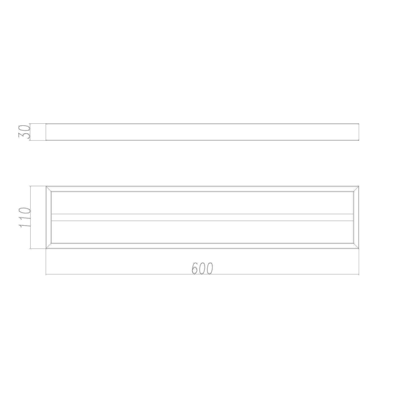 Cavallo Brushed Nickel Square Double Towel Rail 600mm