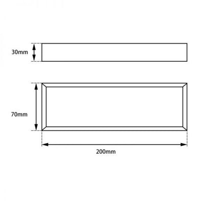 Cavallo Brushed Yellow Gold Square Towel Rail 200mm