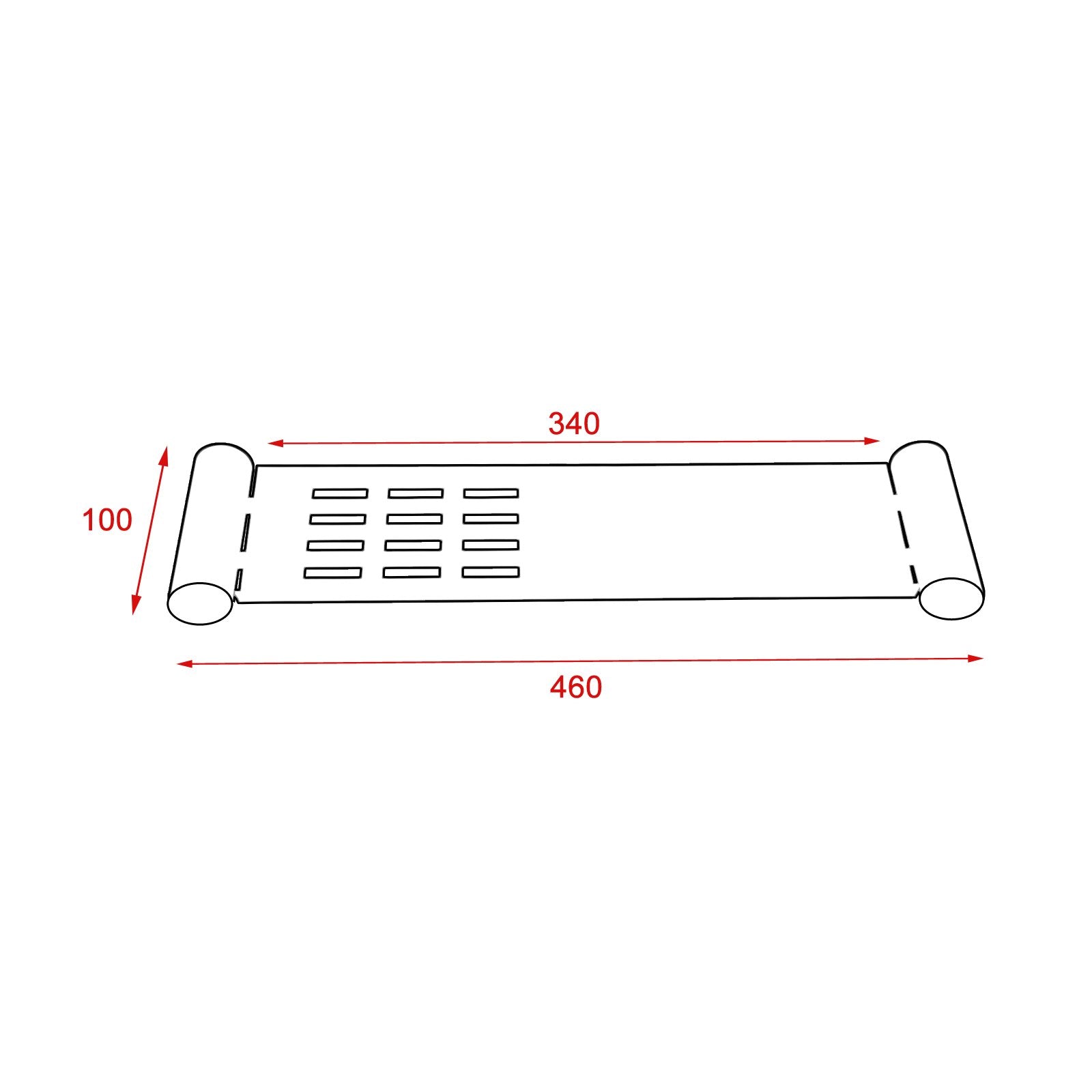 Esperia Brushed Nickel Towel Shelf Bar