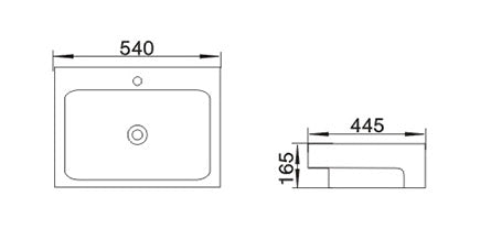 BA320 — Semi Recessed Basin
