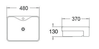 BA350 — Semi Recessed Basin