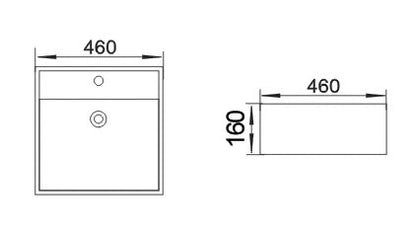 440x440x100  Basin