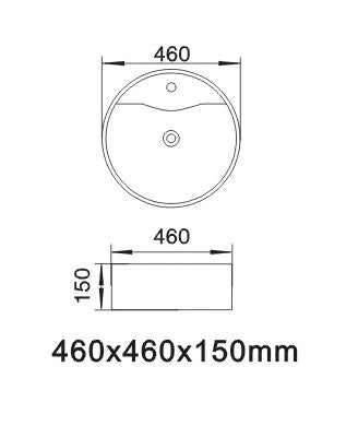 440x440x100  Basin