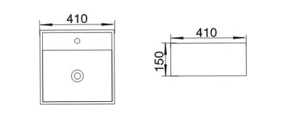 440x440x100  Basin