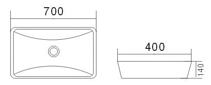 440x440x100  Basin