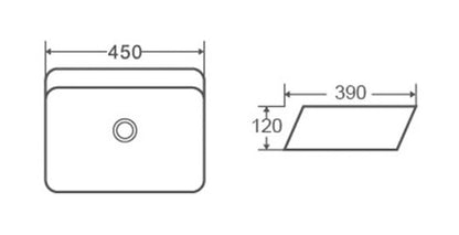 440x440x100  Basin