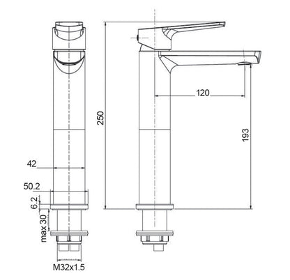 LONDON Tall Basin Mixer