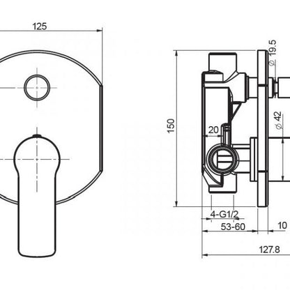 BTC8560 — Shower Mixer With Diverter