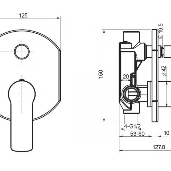 BTC8560 — Shower Mixer With Diverter