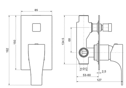 HINO Shower Mixer with Diverter