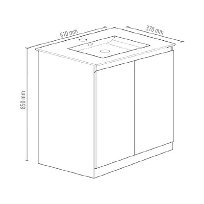 BVS-600 — Rio Slimline Freestanding Vanity