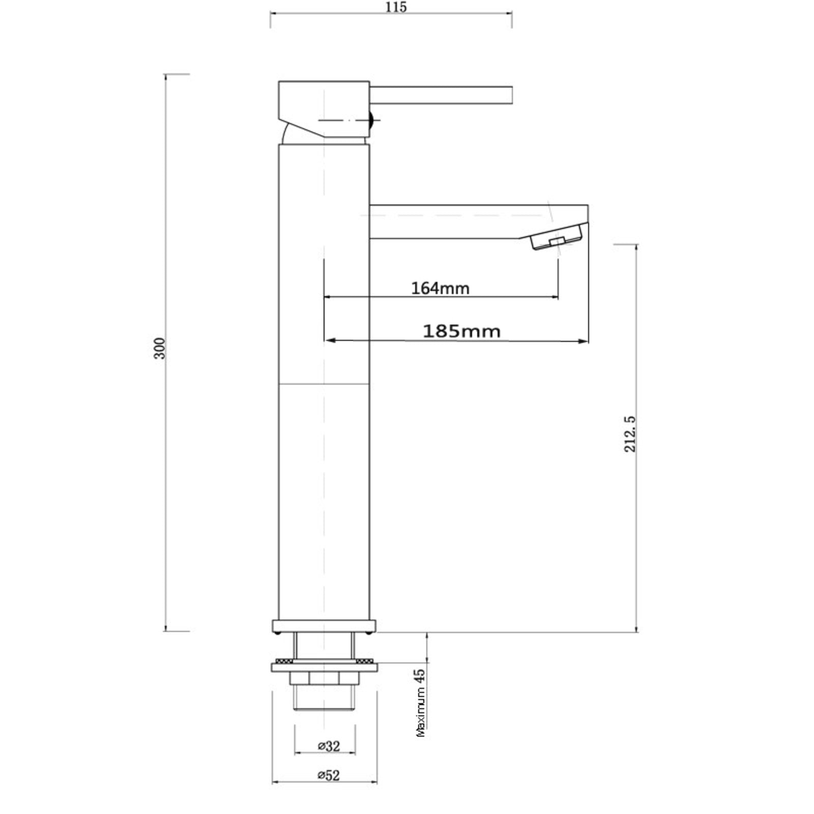 Pentro Gun Metal Grey Round Shower Mixer Tap