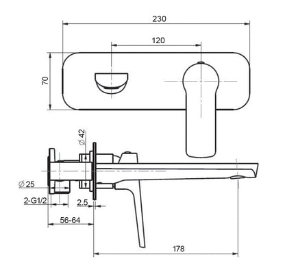 Rome series WALL MIXER
