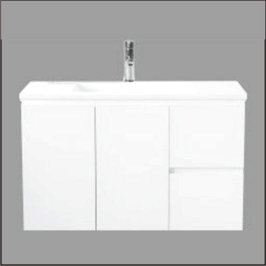 900 Vanity Unit - Lucas Slim Series - Wall Hung
