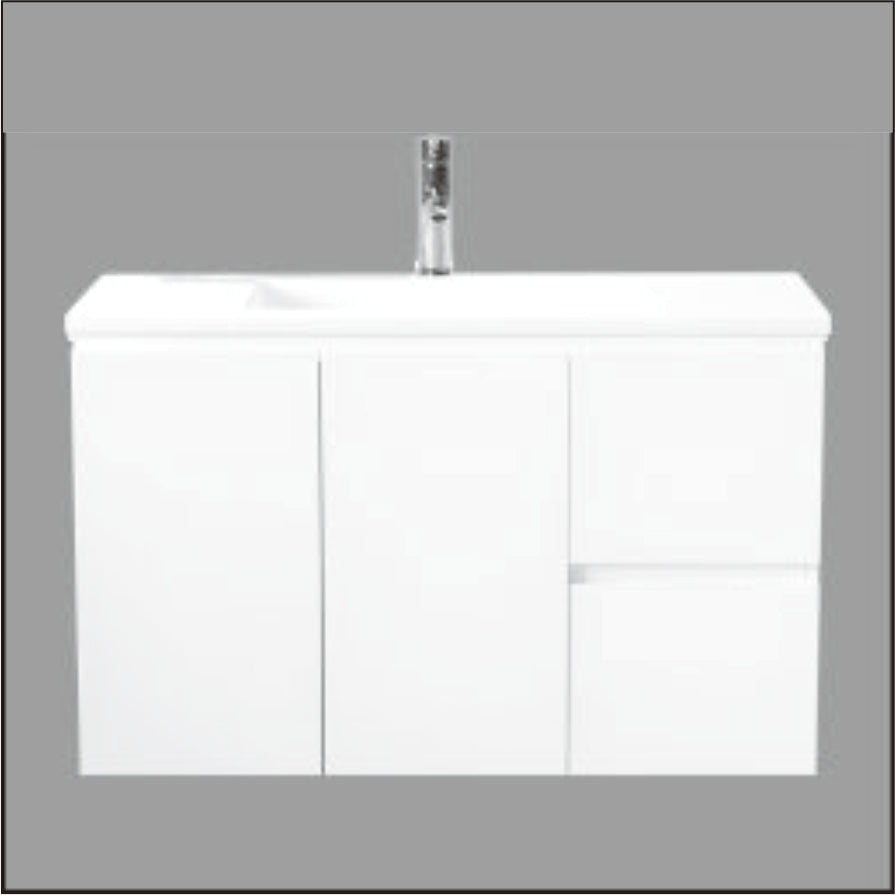 900 Vanity Unit - Lucas Slim Series - Wall Hung