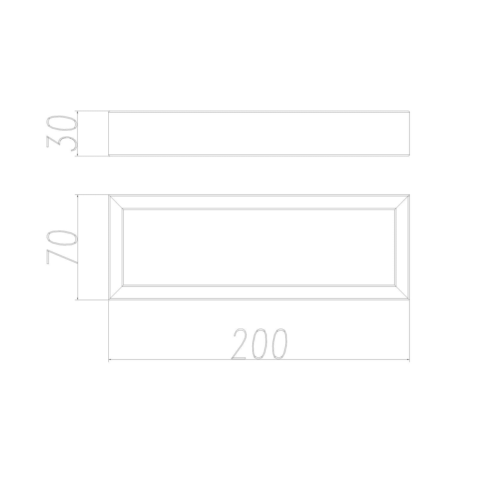 Cavallo Brushed Nickel Square Towel Rail 200mm