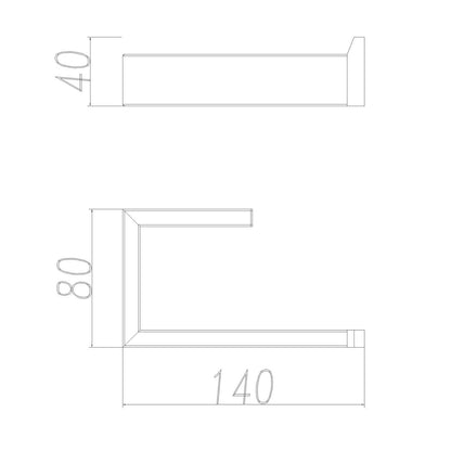 Cavallo Brushed Nickel Square Toilet Roll Holder