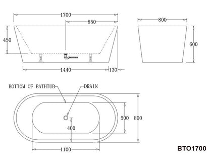 Freestanding Bathtub-Oslo-Black