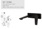 NOIR Wall Basin/Bt Mixer Black