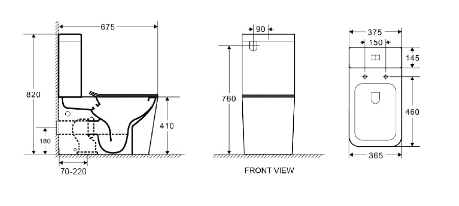 T2093A — Back-to-wall Toilet Suite