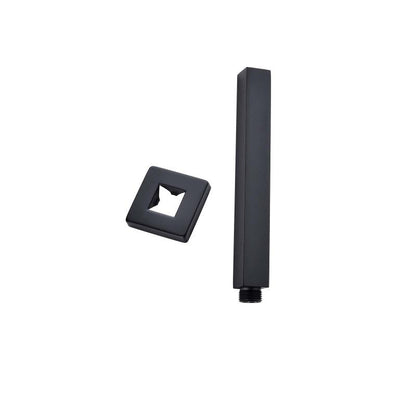 Cavallo Matte Black Square Ceiling Shower Arm 200mm