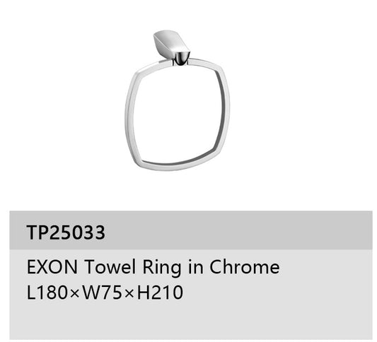 EXON TOWEL RING IN CHROME L180*W75*H210