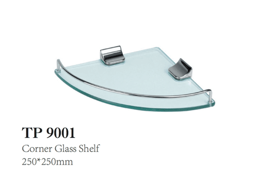 CORNER GLASS SHELF 250*250mm