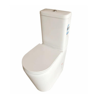 635*350*870mm Bathroom Rimless Back To Wall White Ceramic Toilet Suite