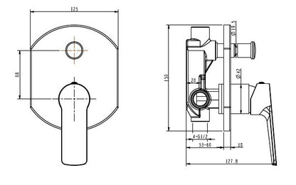 BTV8560 — Shower Mixer With Diverter