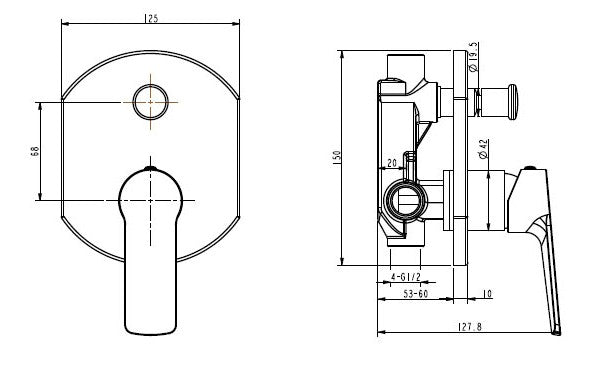 BTV8560 — Shower Mixer With Diverter