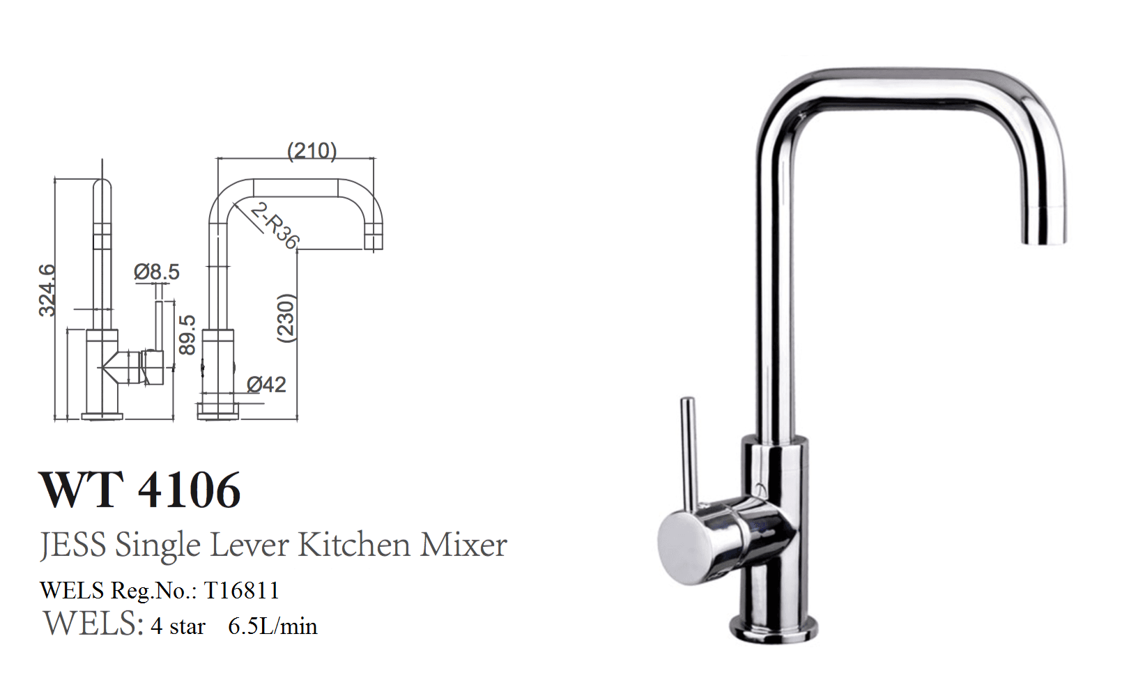 JESS SINGLE LEVER SINK MIXER