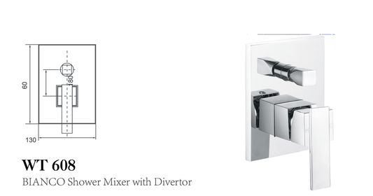 BIANCO SHOWER MIXER WITH DIVERTOR