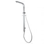 Chrome Square Shower Station without Shower Head and Handheld Shower(Wide Rail)
