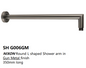 NIXON 35cm Round L Shape Shower Arm in Gun Metal