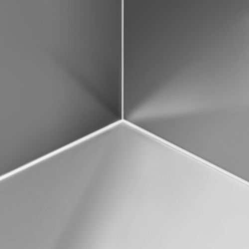 Stainless Steel Square Handmade Kitchen / Laundry Double Bowl Sink Flush 1mm Thick