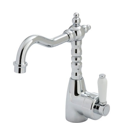 Eleanor Shepherds Crook Basin Mixer, Chrome / Ceramic