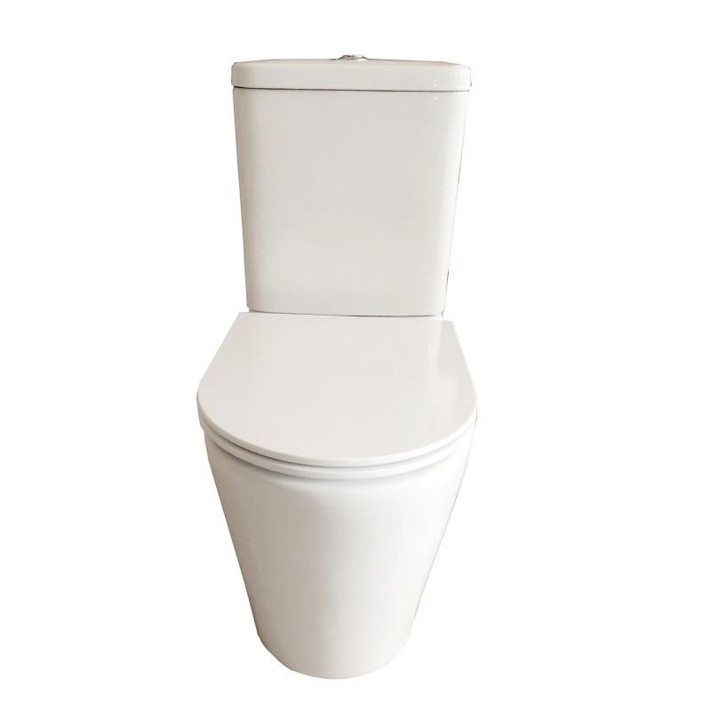 635*350*870mm Bathroom Rimless Back To Wall White Ceramic Toilet Suite