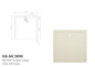 900 x 900mm SMC Shower Base with White ABS Waste
