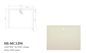 1200 x 900mm SMC Shower Base with White ABS Waste