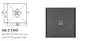 895 x 895mm SMC Tile Tray with S/SGrate and SB-WASTE(2 boxes)
