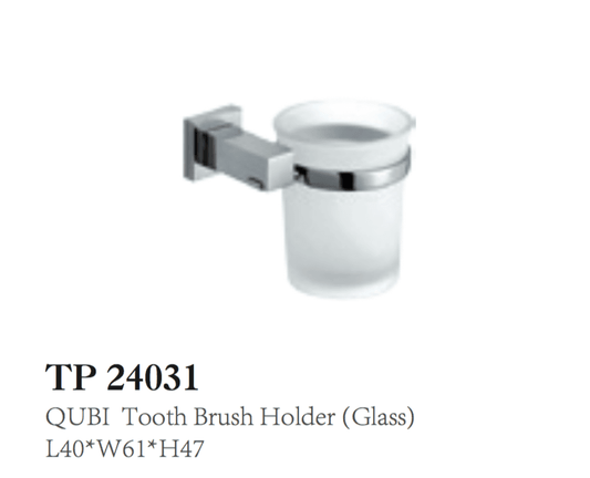 QUBI TOOTH BRUSH HOLDER (GLASS) L40*W61*H47