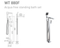 ACQUA Free Standing Bath Mixer in Chrome