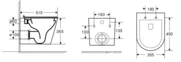 T053E – Wall Hung Pan