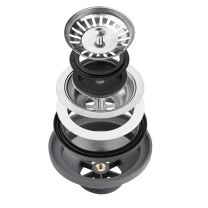 Stainless Steel Square Handmade Kitchen / Laundry Double Bowl Sink Flush 1mm Thick