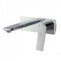 Square Chrome Wall Mixer with Spout